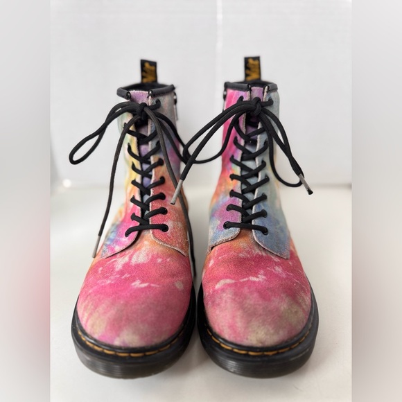 Dr Martens 1460 Rainbow Tie Dye Boots Women’s Size 6 - Picture 3 of 10